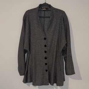 All That Jazz Vintage 80s Houndstooth Suit Jacket size 24